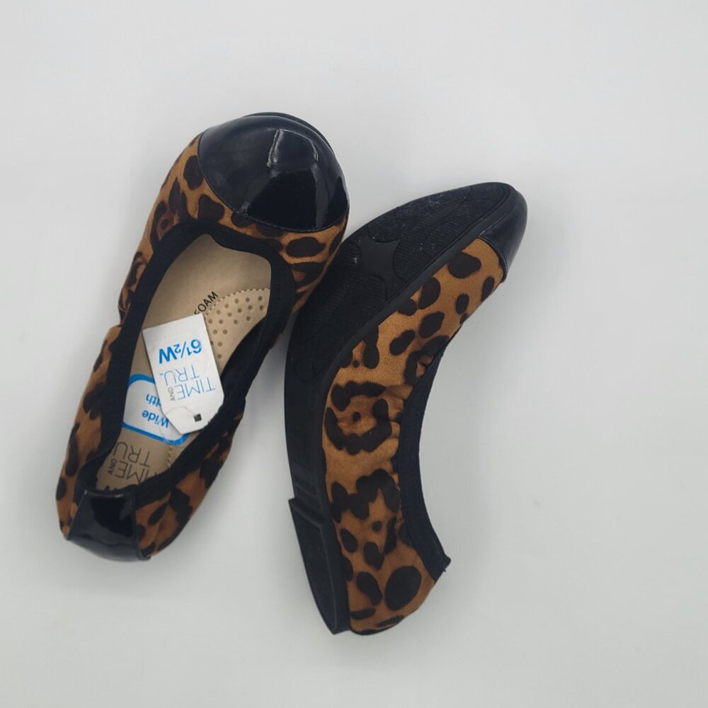 Women's Time and Tru Basic Scrunch Ballet Shoe